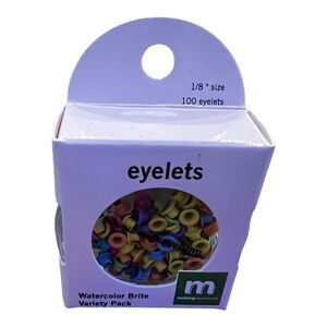 Making Memories 100 Eyelets 1/8" WaterColor Brite Variety Pack Scrapbooking